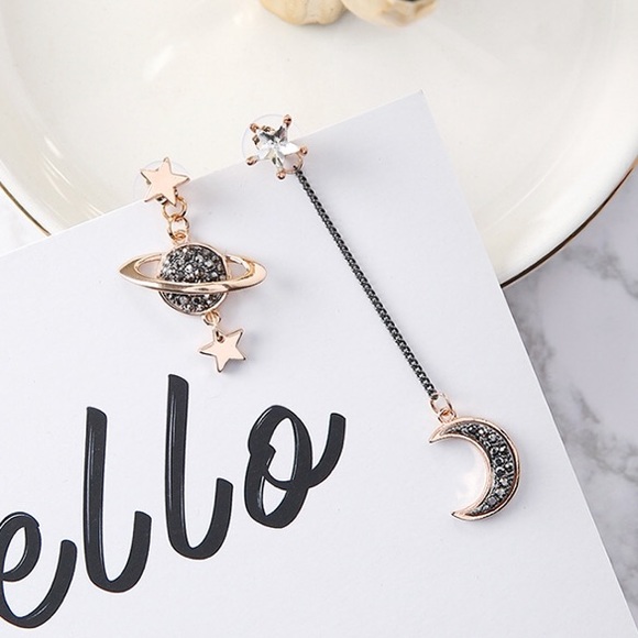 🔄🆕 ALYA Asymmetrical Drop Earrings - Picture 3 of 7